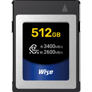 Wise WI-CFX4-B512 - 512GB CFexpress 4.0 Type B Memory Card