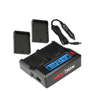 Hedbox RP-DC50/DJC70 - RP-DC50 Digital LCD Dual Battery Charger Kit with RP-DJC70 Battery Plates