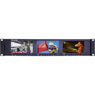 Marshall ML-503 - Triple 5" 1920X1080 LCD 2RU Rack Mount Monitor