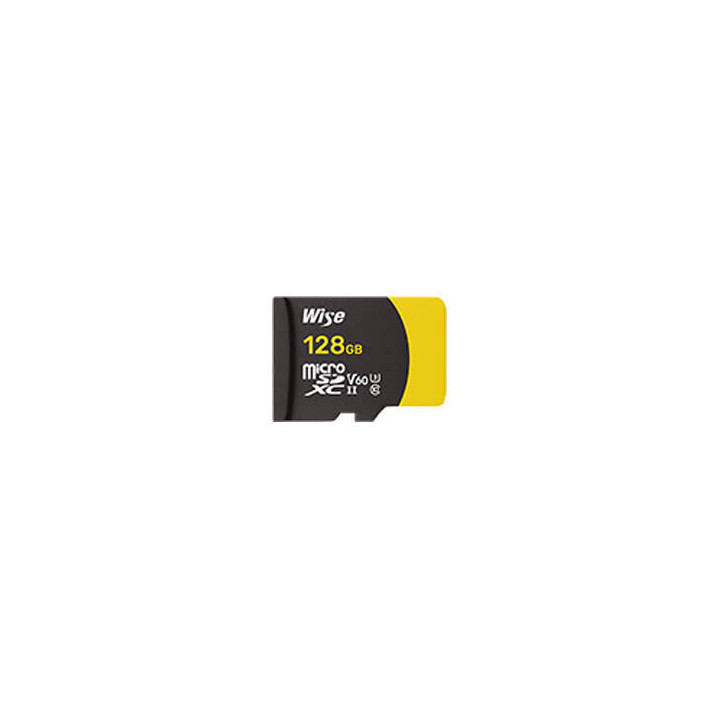 Wise WI-MSD-S128 - 128GB microSDXC UHS-II V60 Memory Card